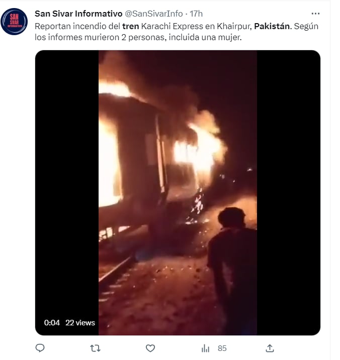 Incendio tren Pakistán víctimas: ¿Un hecho constante?