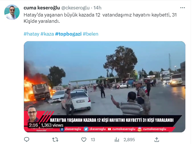 Accidente automovilístico víctimas Turquía: ¿Qué informaron las autoridades?