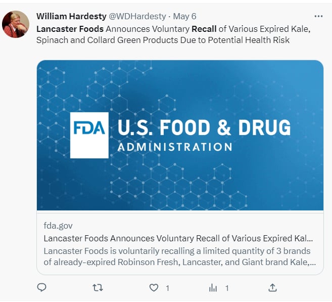 Recall verdura Lancaster Food: ¿Siguen sin retirarse los productos?