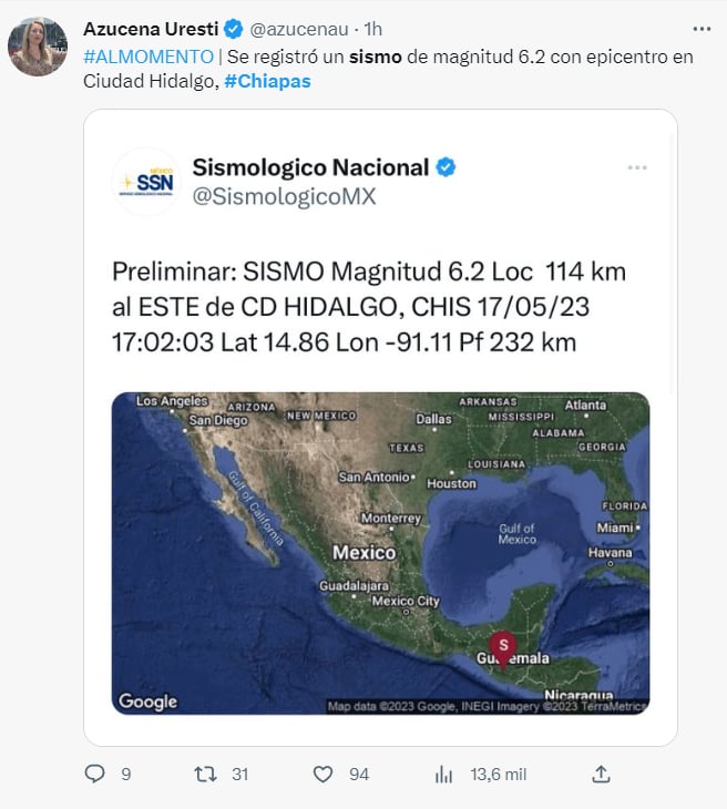 Reportan sismo Chiapas: ¿Qué señaló el gobernador?