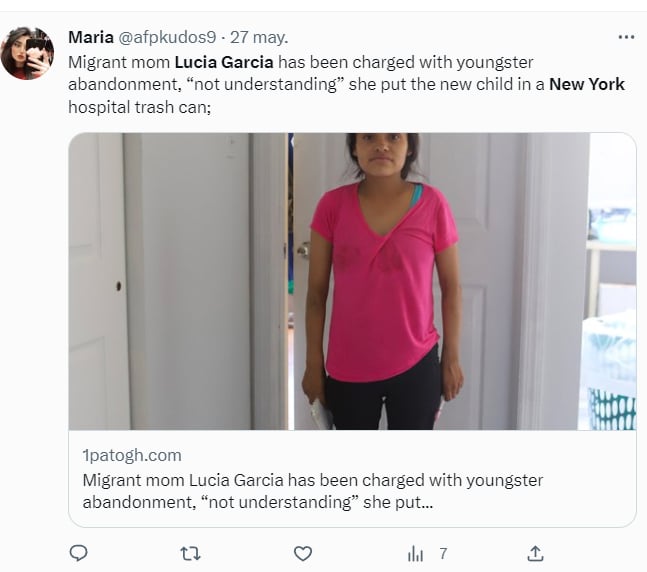 Inmigrante tira bebé Nueva York: ¿Cómo se encuentra el bebé?