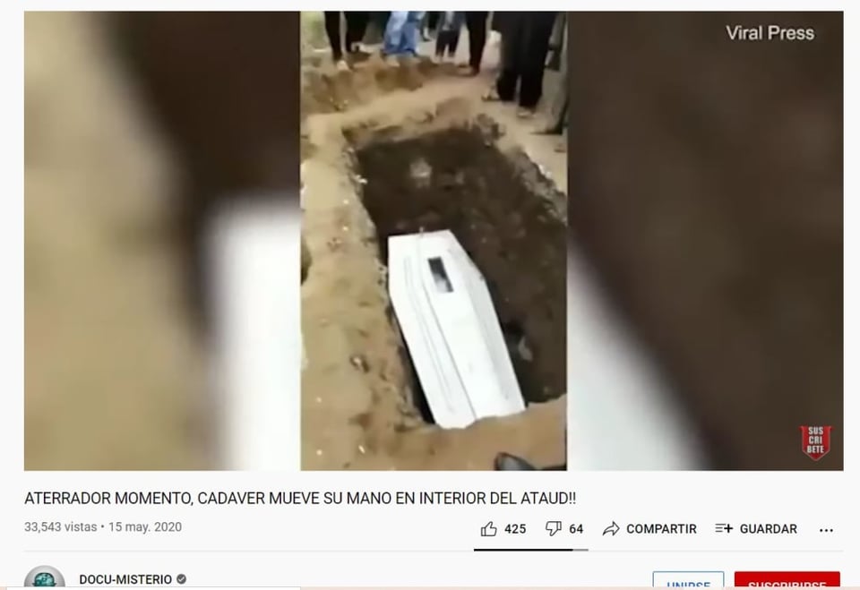 Video corpse saluting coffin: Is it alive?