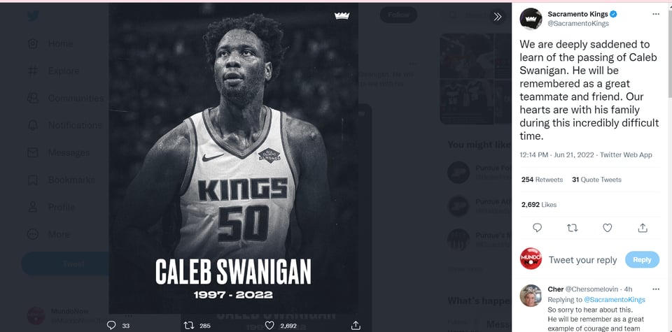MUERE ESTRELLA DE BALONCESTO