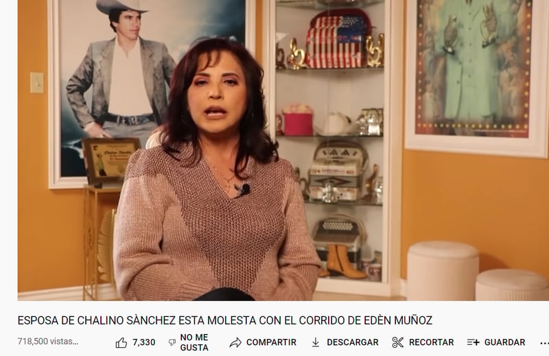 Esposa Chalino Sánchez: ¿Quiere participar en las series?