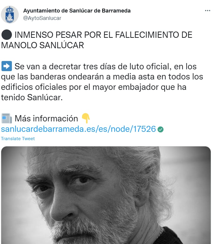 ¿Tres días de luto?