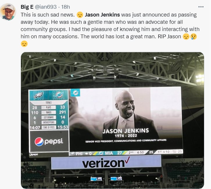 CONFIRMAN LA MUERTE DE JASON JENKINS