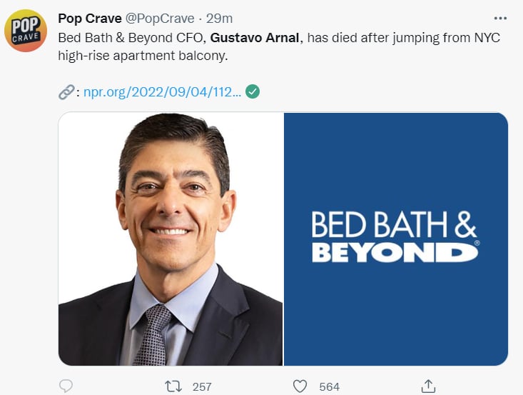 GUSTAVO ARNAL LOSES HIS LIFE