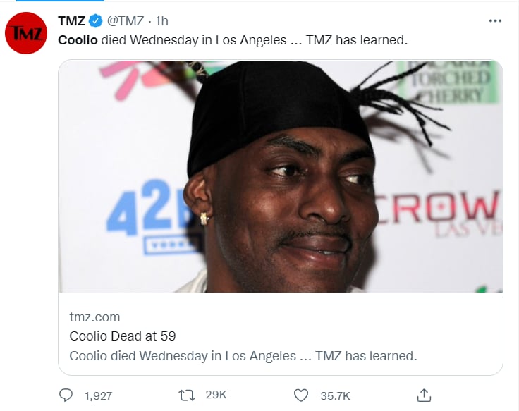 TERRIBLE LOSS IN RAP