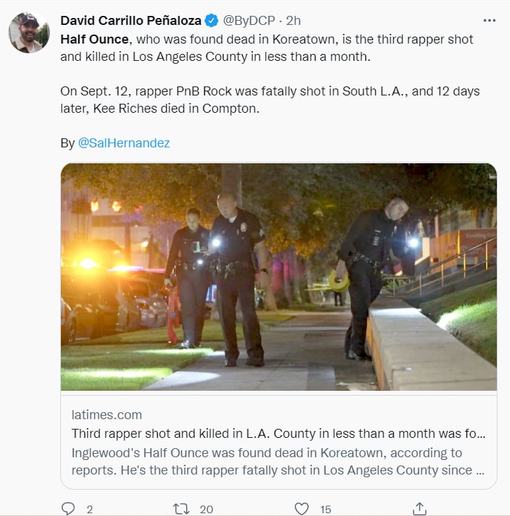 Muere rapero Half Ounce: ¿Qué ocurrió con el culpable?