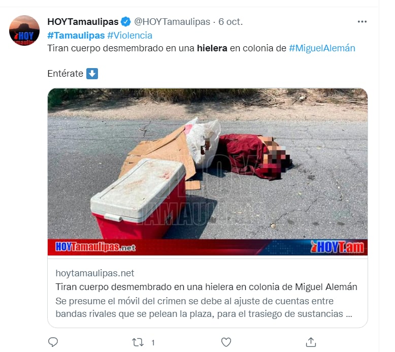 Encuentran cabezas hielera Tamaulipas: ¿Una zona complicada?
