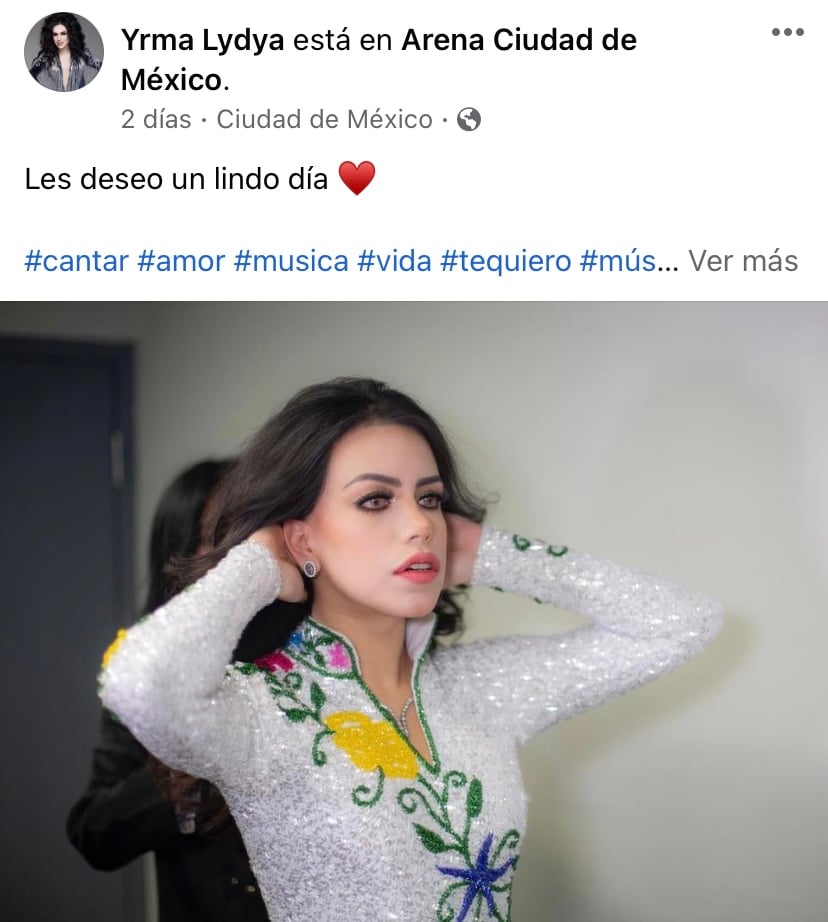 Último mensaje de la querida cantante