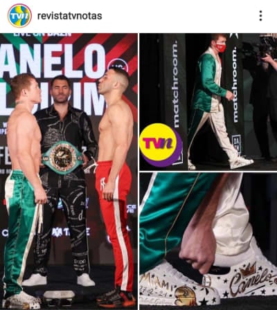How much do Saúl El Canelo Álvarez's personalized sneakers cost?