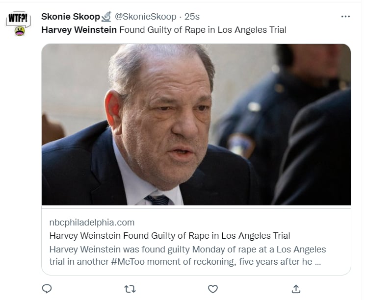 Declaran culpable Harvey Weinstein: ¿Cuál podría ser la sentencia?