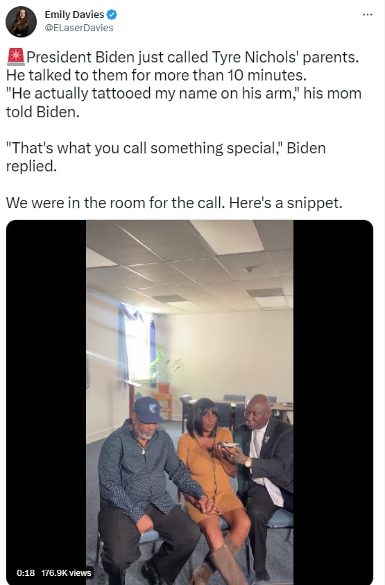 Joe Biden Tyre Nichols: "Nadie puede devolver a Nichols"