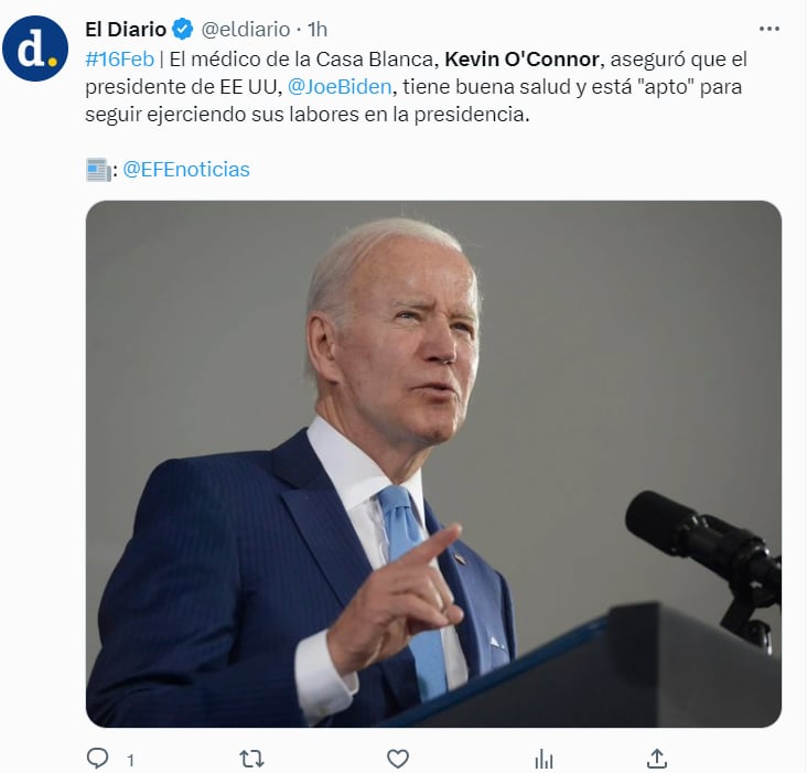 MÉDICO DE BIDEN RESPONDE A DUDAS