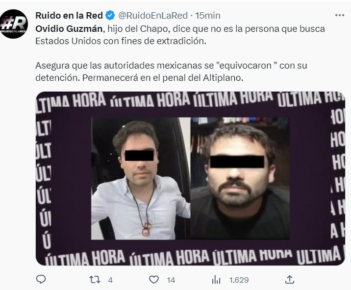 Compadece Ovidio Guzmán: ¿Siguen juntando la evidencia?