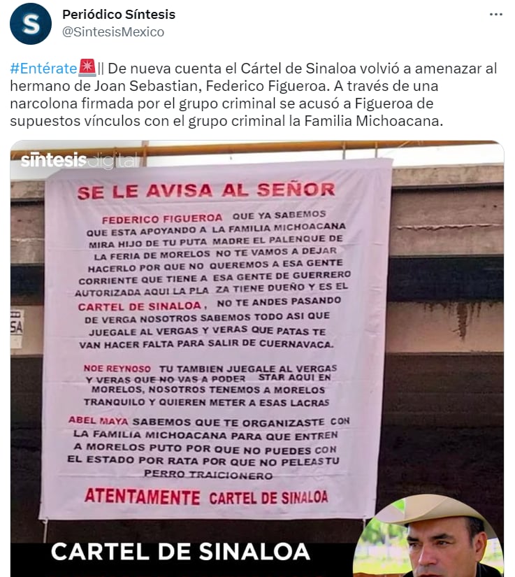 Cártel Sinaloa hermano Joan Sebastian: ¿No es la primera acusación en su contra?