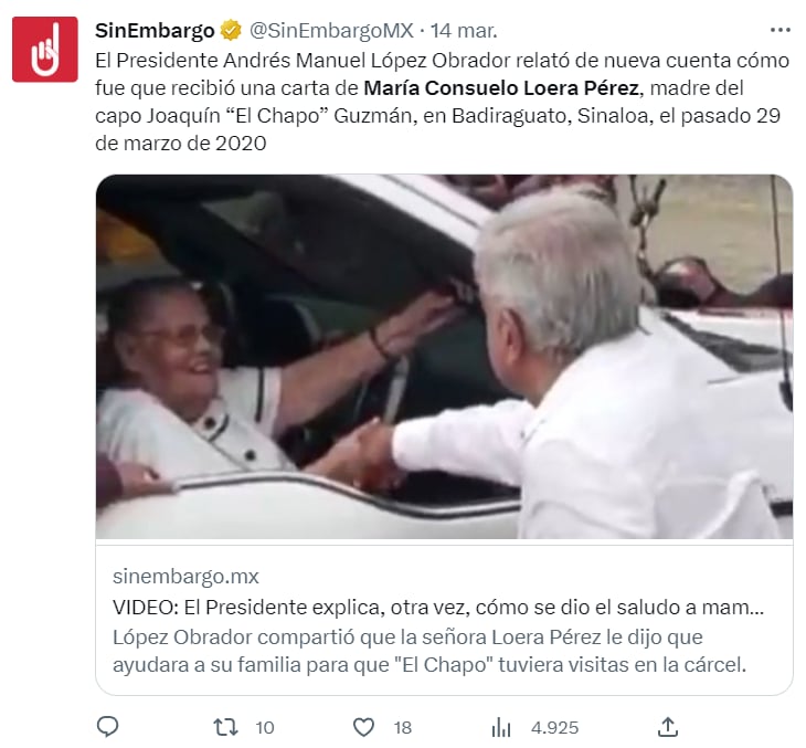 Mamá Chapo Guzmán AMLO: ¿Una tercera carta?
