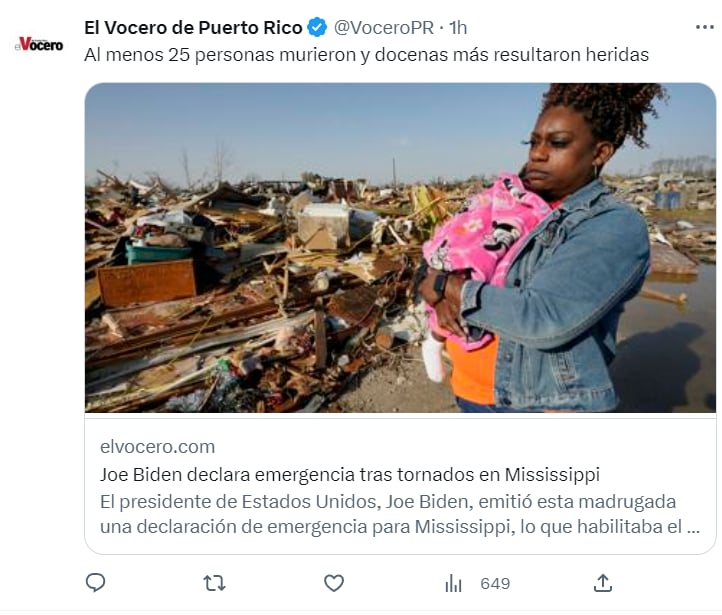 Joe Biden emergencia Mississippi: ¿El peor daño en Mississippi?