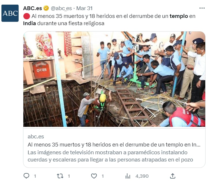 Derrumbe templo India víctimas: ¿Habrá cargos formales?