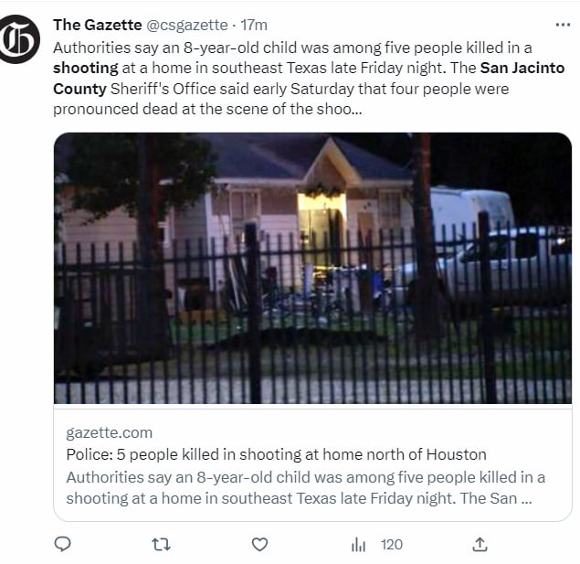 Confirma identidades víctimas Texas: No se detuvo en ningún momento