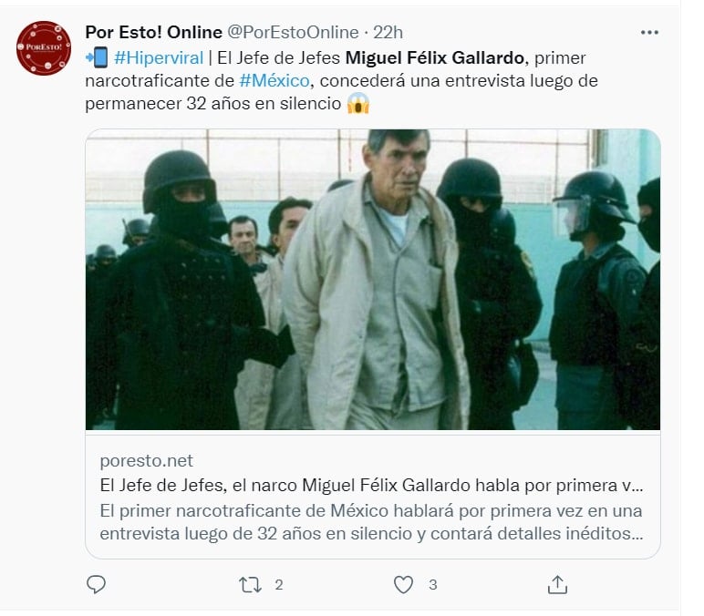 Miguel Félix Gallardo interview: "The boss of bosses"