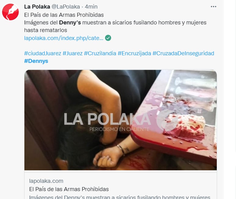 MATAN A CINCO PERSONAS EN DENNY'S 