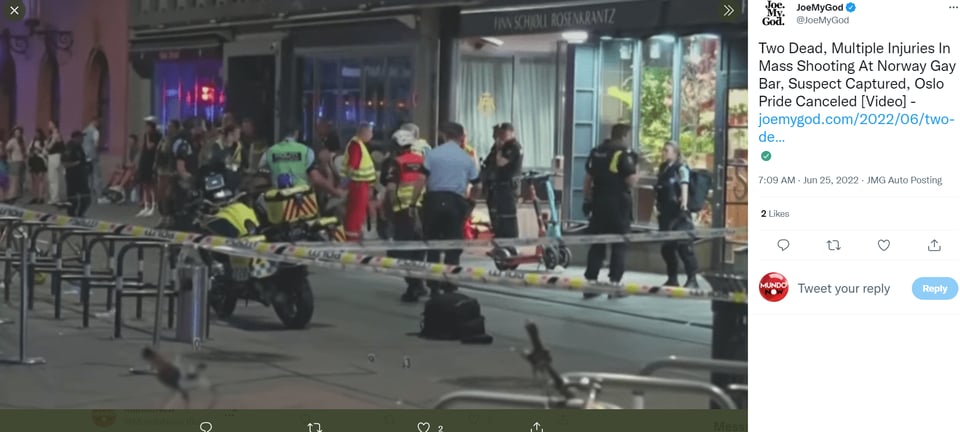 Norway gay bar shooting: Was he apprehended by authorities?