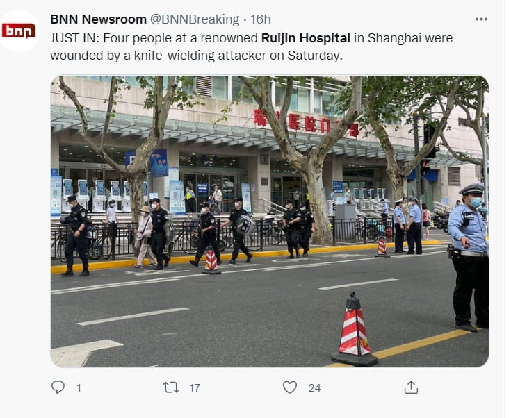 HOMBRE INGRESA A HOSPITAL Y APUÑALA A PACIENTES