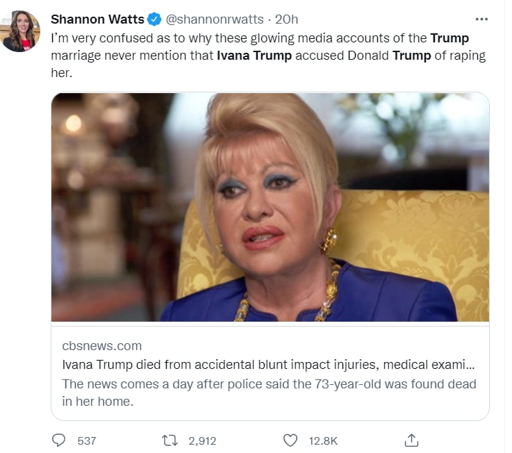 Ivana Trump seguridad: ¿Le advirtieron?