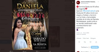 Último video quinceañera Coahuila: ¿De qué murió la menor?