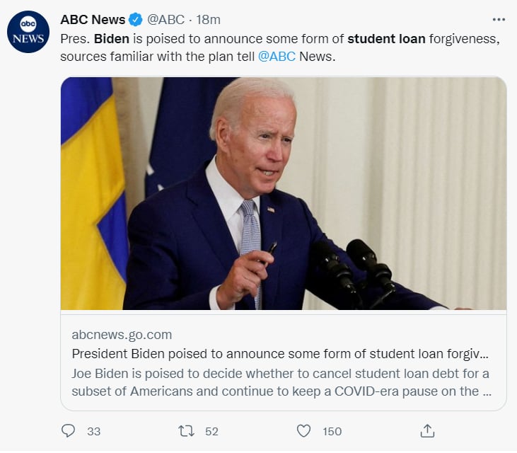 Biden student loans: ¿Un sello distintivo?