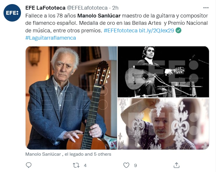 Muere guitarrista Manolo Sanlúcar: Una carrera prominente