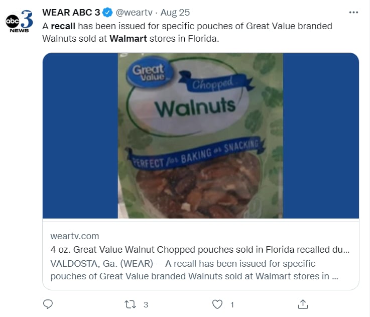 ¿Por qué retiran las bolsas de nueces?