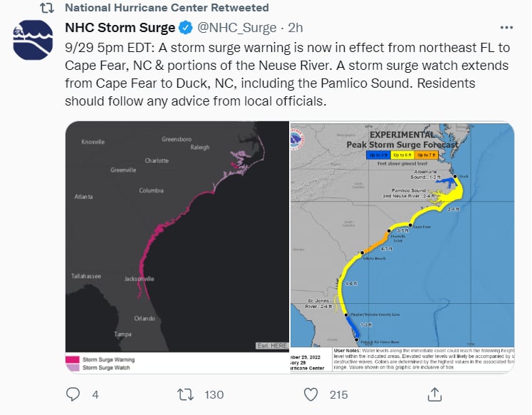 Ian South Carolina: Did he leave damage from his time in Florida?