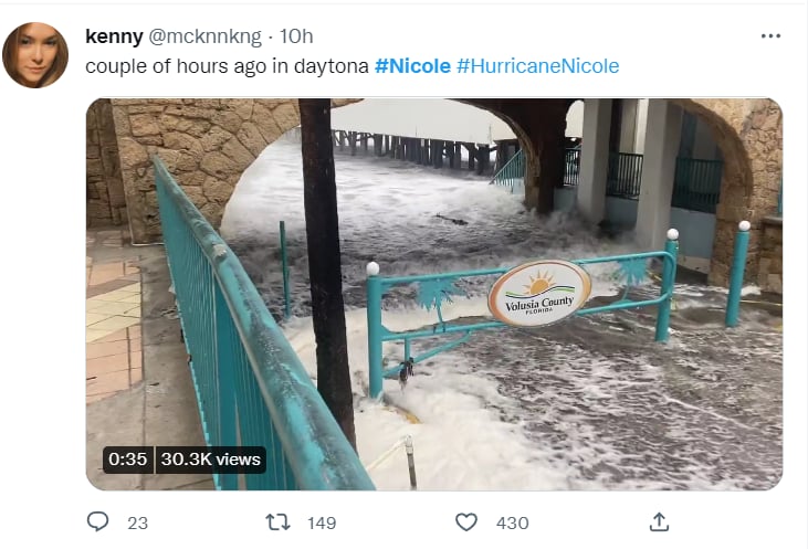Huracán Nicole Florida: ¿Para Bahamas?
