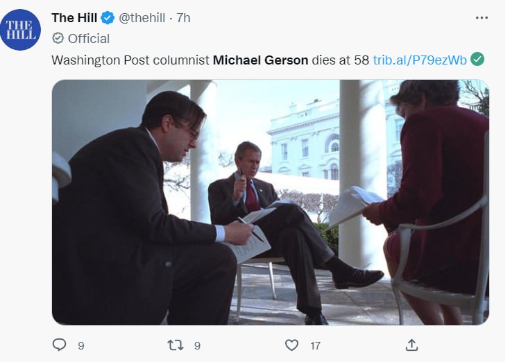George W Bush luto: ¿Quién fue Michael Gerson?