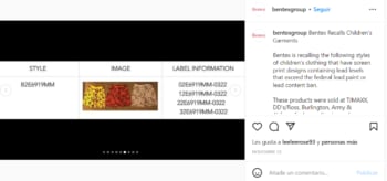 Recall ropa niño Amazon: ¿Cómo se identifican las prendas?