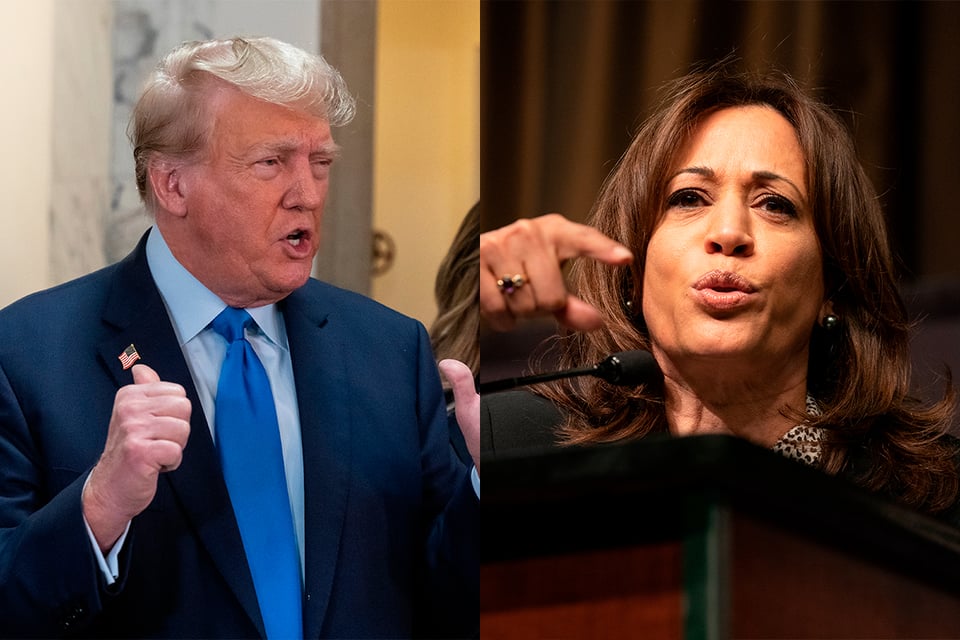 Donald Trump acusa a Harris de apropiarse de fondos de campaña de Biden