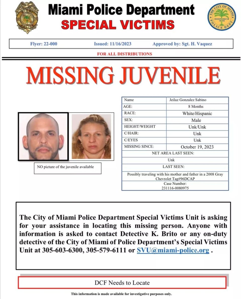 padres, fugitivos, alerta, Miami, policía