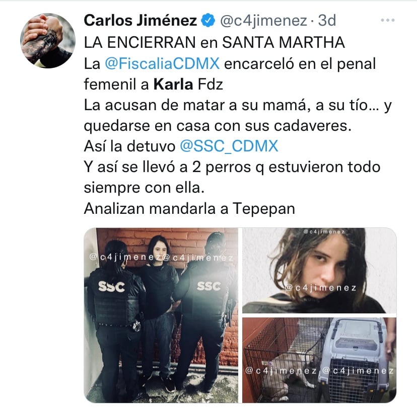 Mamá de Karla denunció a su hija antes de que la asesinara