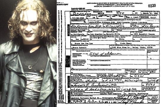 Brandon Lee autopsy results