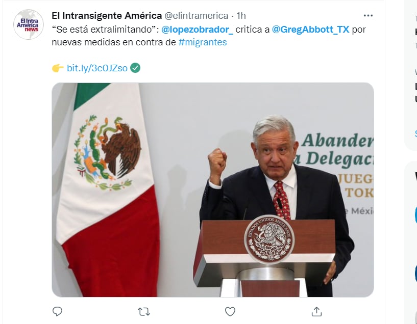 AMLO medida migratoria Texas: "Es una aberración"