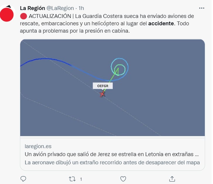 REPORTAN ACCIDENTE CON AVIÓN 