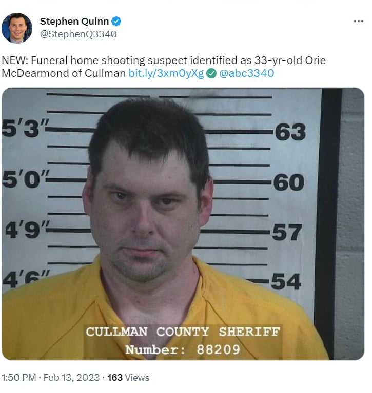 Reportan tiroteo funeral Cullman: ¿Qué pasó con el sospechoso?