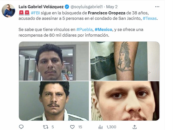 FRANCISCO OROPEZA QUERÍA VOLVER A MÉXICO