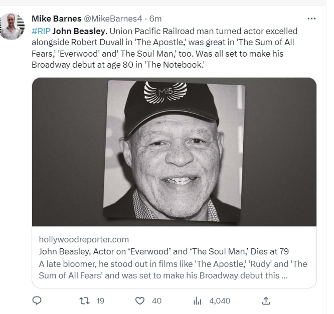 Muere actor John Beasley: ¿Estaba listo para volver a los escenarios?