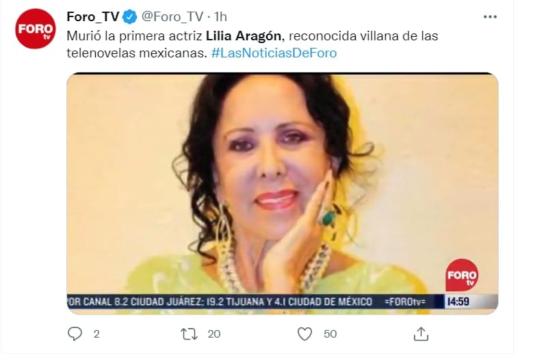 Lilia Aragón's most famous soap opera