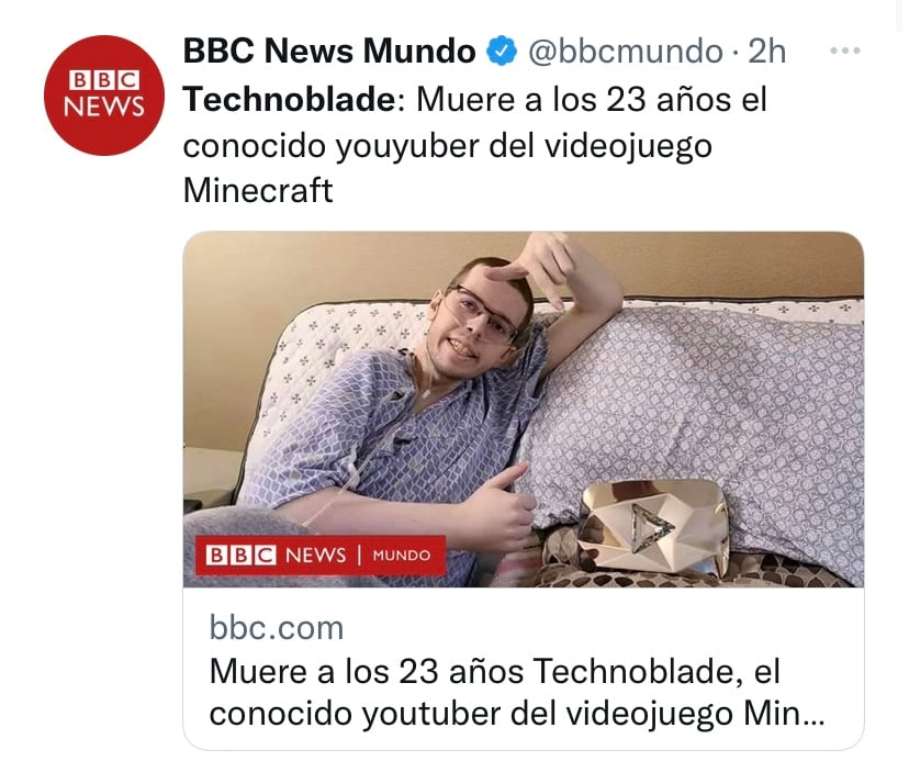 Así fue el 'extraño' video de despedida del Youtuber Technoblade