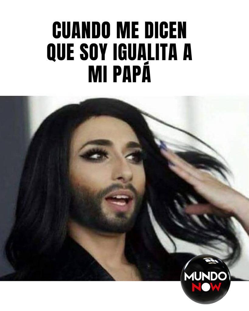 papá, hija, barba, bigote, cabello